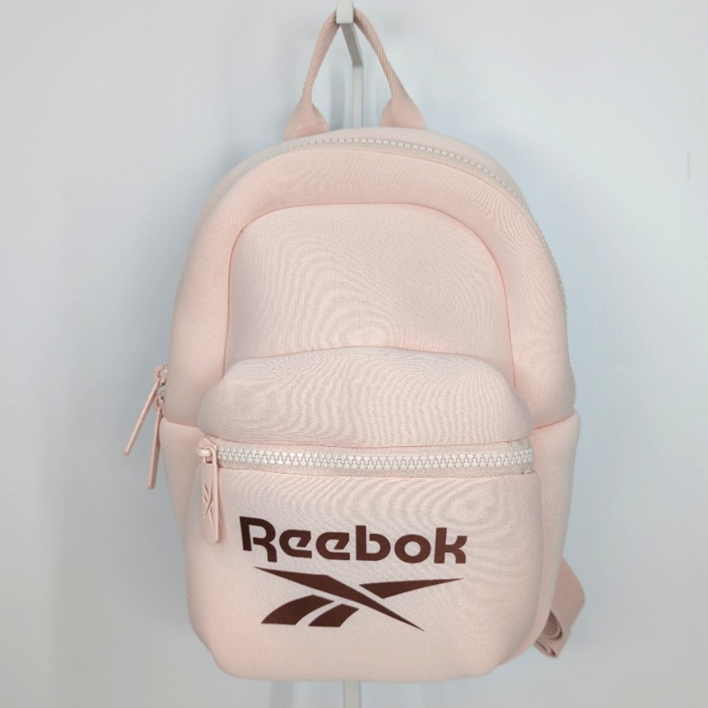 Reebok Baby Pink Rose Gold Small Mini Backpack Key Fob Adjustable Straps NWT